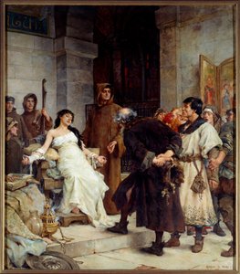 Stigma keskiajalla Georges Moreau de Toursin (1848-1901) maalaus 1885 su. 2,6x3 m Musee des Beaux Arts Nantes