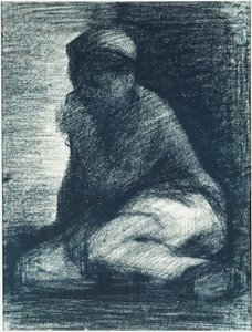 Nuori mies hiipivässä, n. 1882 tekijältä Georges Pierre Seurat