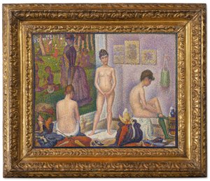 Les Poseuses, Ensemble (pieni versio) tekijältä Georges Pierre Seurat