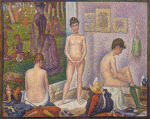 Les Poseuses, Ensemble (pieni versio) tekijältä Georges Pierre Seurat