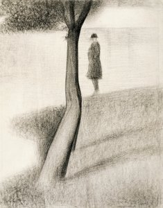 Mies seisoo puun vieressä; tutkimus La Grande Jattesta tekijältä Georges Pierre Seurat