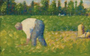 Punnitus työskentely; Työssäkäyvä talonpoika, 1882-1883 tekijältä Georges Pierre Seurat