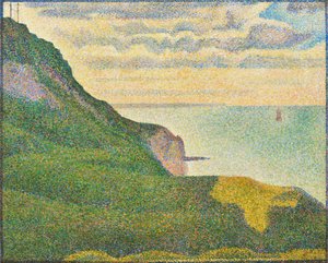 Merimaisema Port-en-Bessinissä, Normandiassa, 1888. tekijältä Georges Pierre Seurat