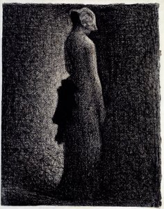 Georges Seuratin (1859-1891) Black Knot Pencil -piirustus Noin 1882 Dim. 0,31 x 0,23 m Pariisi. Orsay-museo