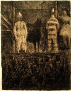 Clowns et poney (Une Parade) (Clowns and Pony / Parade) tekijältä Georges Seurat