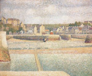 Der äußere Hafen von Porten-Bessin bei Ebbe tekijältä Georges Seurat