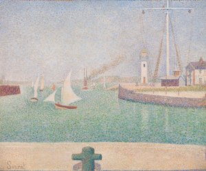 Honfleurin sataman sisäänkäynti tekijältä Georges Seurat