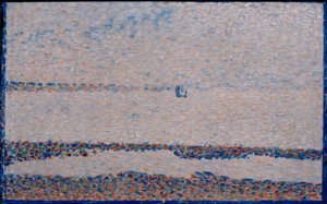 La Plage, vene Gravelinesissa (Strand bei Gravelines) tekijältä Georges Seurat