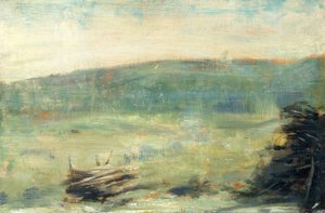 Maisema Saint-Ouenissa, 1878-79 (Öljy puulle) tekijältä Georges Seurat