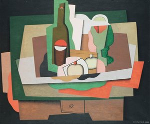 Asetelma pöydällä; Asetelma pöydällä, 1925