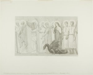 Saint Genevièven pastoraalielämä (oikea paneeli) tekijältä Georges William Thornley
