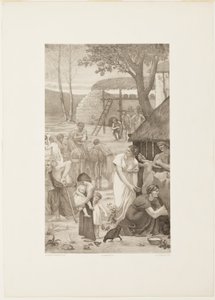 Saint Genevièven pastoraalielämä (oikea paneeli) tekijältä Georges William Thornley