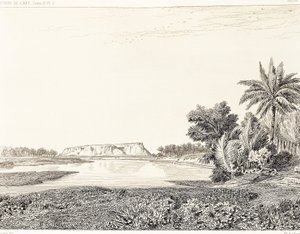 Irak, näkymä Babylonista, piirustus F, Thomas Georges Perrotin (1832-1914) ja Charles Chipiezin (1835-1901) kaiverruksesta, Histoire de l