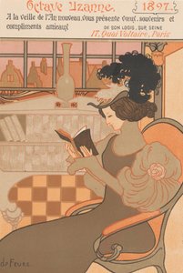 Uudenvuodentoivotukset vuodelle 1897 Octave Uzannelta, 1896 tekijältä Georges de Feure