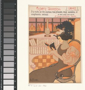 Octave Uzannen uudenvuodentoivotus vuodelle 1897 tekijältä Georges de Feure