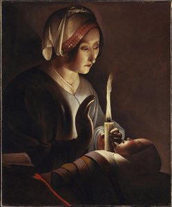 Pyhä Anna Kristus-lapsen kanssa, 1645–1650 tekijältä Georges de La Tour