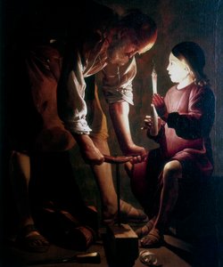 Pyhä Joseph puuseppä, n. 1640 tekijältä Georges de La Tour