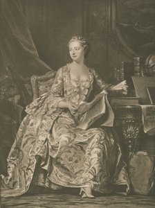 Madame de Pompadour tekijältä Georges de la after Tour