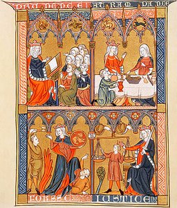 Dominikaanimunkki Laurentin 4 kardinaalihyveen Somme le Roi -teoksesta, noin 1290-1300 (48292049006). tekijältä Georgia Levan Ramishvili from Tbilisi