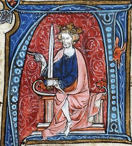 Conrad I nuorempi, Itä-Frankian kuningas, Jacob van Maerlantin Spieghel Historiael -teoksesta, noin 1330 (33526342263). tekijältä Georgia Levan Ramishvili from Tbilisi