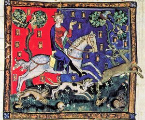 Kuningas Johannes, metsästys koirien kanssa, De Rege Johanne, 1300-1400 (26101230351). tekijältä Georgia Levan Ramishvili from Tbilisi