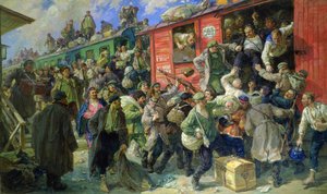 Tsaarin asevoimien spontaani vapauttaminen vuonna 1917 tekijältä Georgiy Konstantinovich Savitsky