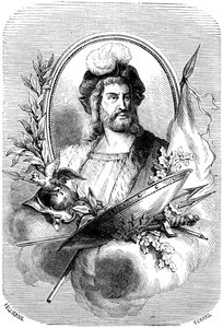 Pierre Terrail de Bayard, 1500-luvun ranskalainen sotilas, 1882-1884. tekijältä Gerard