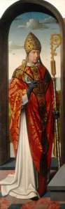 Pyhän Annan alttaritaulu: Pyhä Nikolaus [vasen paneeli], n. 15001520 tekijältä Gerard David