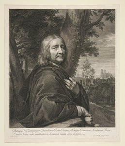 Philippe de Champaigne seisomassa maisemassa tekijältä Gérard Edelinck