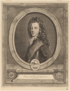 James III, Walesin prinssi tekijältä Gerard Edelinck after François de Troy