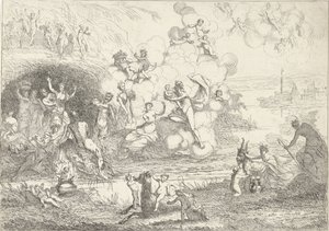 Merkurius antaa Bacchuksen nymfeille The Lives of the Bacchantes (sarjan nimi)