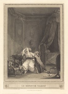 Myöhäinen parannus tekijältä Gerard Rene Le Vilain after Nicolas Lavreince
