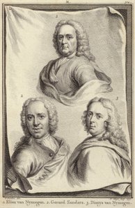 Muotokuvia Elias van Nijmegenistä, Gerard Sandersista ja Dionys van Nijmegenistä tekijältä Gerard Sanders