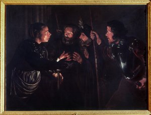 Pyhän Pietarin kieltäminen. Gerard Seghersin (1591-1651) maalaus. Öljy kankaalle