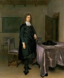 Gerard Ter Borchin (Terburg), nuoremman (1617-1681) miehen muotokuva - Öljy kankaalle - Tiroler Landesmuseum Ferdinandeum, Innsbruck tekijältä Gerard Terborch