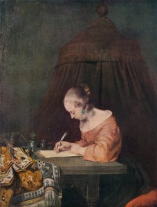 Nainen kirjoittamassa kirjettä, c1655, 1938