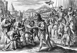 Saint Loup, Troyesin piispa saamassa Attilan (kaiverrus)