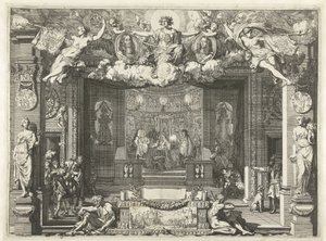 Westminsterin sopimuksen allegoria Allegoria rauhasta Englannin ja Yhdistyneen Alankomaiden välillä, 1674 tekijältä Gerard de Lairesse