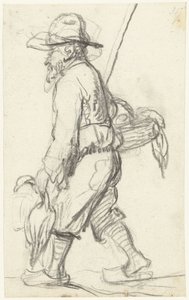 Metsästäjä korin kanssa ankkoja tekijältä Gerard ter Borch (II) (possibly)