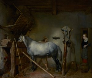 Hevostalli tekijältä Gerard ter Borch