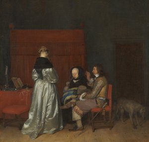Gallant -keskustelu, joka tunnetaan nimellä Isän kehotus tekijältä Gerard ter Borch