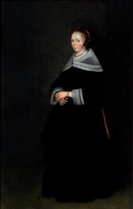 Naisen muotokuva (öljy paneelille) tekijältä Gerard ter Borch or Terborch
