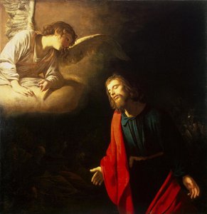 Kristus Getsemanen puutarhassa (Agonia puutarhassa) tekijältä Gerard van Honthorst