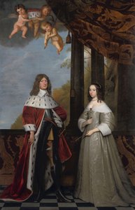 Brandenburgin vaaliruhtinas Friedrich Wilhelm (1620-88) ja hänen vaimonsa Louise Henriette (1627-67), Orange-Nassaun kreivitär, muotokuva