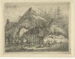 Paimen vilottuvalla Lammaslauma