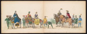 Leidenin opiskelijoiden naamiaiset, 1855 (levy 10) Leidenin opiskelijakunnan jäsenten pukukulkue 12. kesäkuuta 1855 Leidsche Hoogeschool -koulun 280-vuotisjuhlan kunniaksi, ja se kuvaa Kaarle V:n tuloa