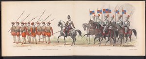 Leidenin opiskelijoiden naamiaiset, 1870 (levy 18) Leidenin opiskelijakunnan jäsenten pukukulkue 7. kesäkuuta 1870 Leidsche Hoogeschool -koulun 295-vuotisjuhlan kunniaksi, ja se kuvaa vierailua Leideniin tekijältä Gerardus Johannes Bos