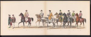 Leidenin opiskelijoiden naamiaiset, 1870 (levy 8) Leidenin opiskelijakunnan jäsenten pukukulkue 7. kesäkuuta 1870 Leidsche Hoogeschool -koulun 295-vuotisjuhlan kunniaksi, ja se kuvaa vierailua Leideniin tekijältä Gerardus Johannes Bos