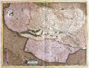 Alsace, Pohjois-Ranska (kaiverrus tekijältä Gerardus Mercator