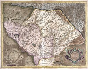 Ancona ja Spoleto, Italia (kaiverrus tekijältä Gerardus Mercator